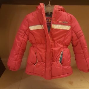 Pink snow suit set, size 5-6